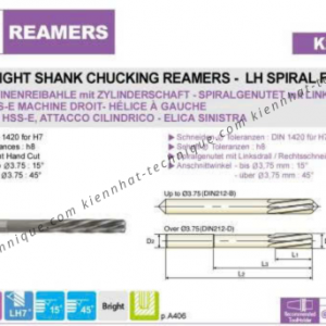 Mũi doa máy HSS 10*10*38*133