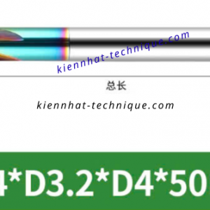 Mũi phay cầu lõm nhôm R0.4x3.2x4x50x4F