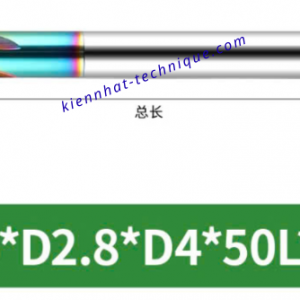 Mũi phay cầu lõm nhôm R0.6x2.8x4x50x4F