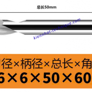 Mũi Spotdrill & Chamfer hợp kim nhôm D6*60°