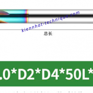 Mũi phay cầu lõm nhôm R1x2x4x50x4F