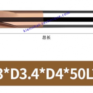 Mũi phay cầu lõm R0.3x3.4x4x50x4F