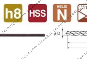 Mũi khoan dài Nachi ( List550 ) D10X200/250/300/400/500/600