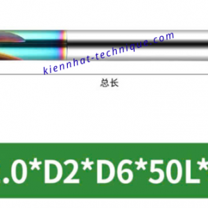 Mũi phay cầu lõm nhôm R2x2x6x50x4F