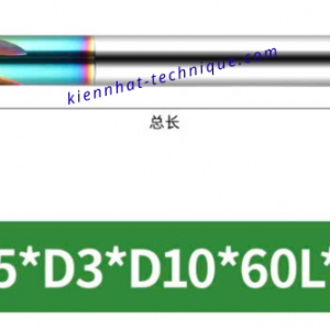 Mũi phay cầu lõm nhôm R3.5x3x10x60x4F