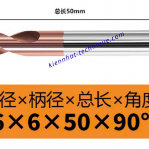 Mũi Spotdrill & Chamfer hợp kim D6*90°