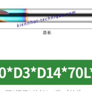 Mũi phay cầu lõm nhôm R6.0x3x14x70x4F