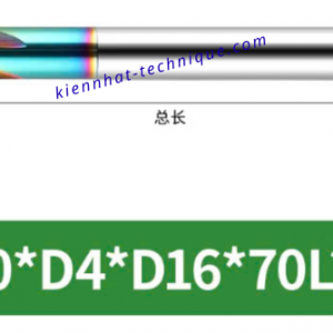 Mũi phay cầu lõm nhôm R7.0x4x16x70x4F