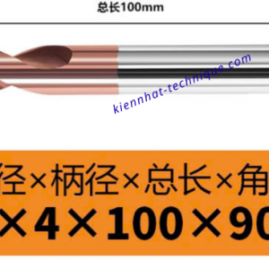 Mũi Spotdrill & Chamfer hợp kim D4*90°*100