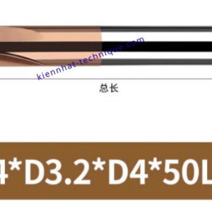 Mũi phay cầu lõm R0.4x3.2x4x50x4F