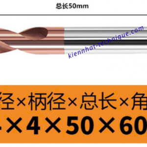 Mũi Spotdrill & Chamfer hợp kim D4*60°