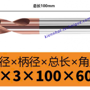 Mũi Spotdrill & Chamfer hợp kim D3*60°*100