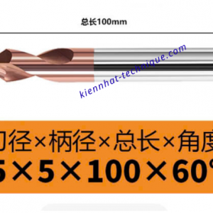 Mũi Spotdrill & Chamfer hợp kim D5*60°*100