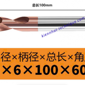 Mũi Spotdrill & Chamfer hợp kim D6*60°*100