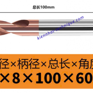 Mũi Spotdrill & Chamfer hợp kim D8*60°*100