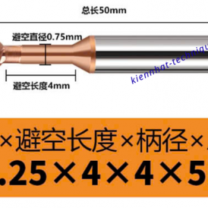 Mũi phay cầu Lollipop R1.25