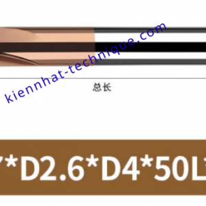 Mũi phay cầu lõm R0.7x2.6x4x50x4F