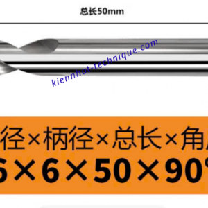 Mũi Spotdrill & Chamfer hợp kim nhôm D6*90°