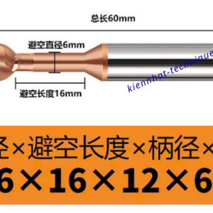 Mũi phay cầu Lollipop R6.0