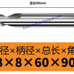 Mũi Spotdrill & Chamfer hợp kim nhôm D8*90°