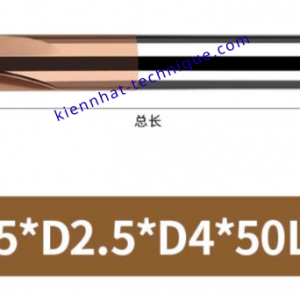 Mũi phay cầu lõm R0.75x2.5x4x50x4F