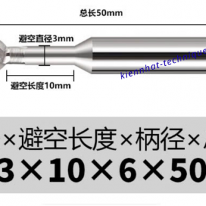 Mũi phay cầu Lollipop nhôm R3.0