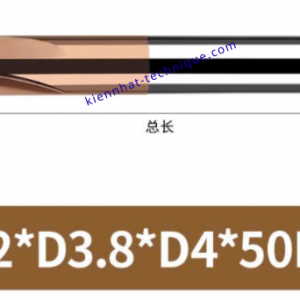 Mũi phay cầu lõm R0.2x3.8x4x50x4F