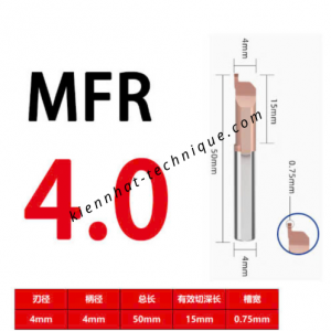 Mũi chích rãnh mặt đầu MFR4*B0.75*15L*50*4