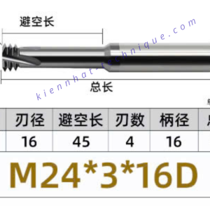 Dao phay ren hợp kim 3*45*90*16 P3 (3 răng)