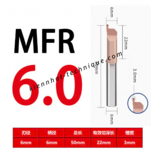 Mũi chích rãnh mặt đầu MFR6*B3*22L*50*6