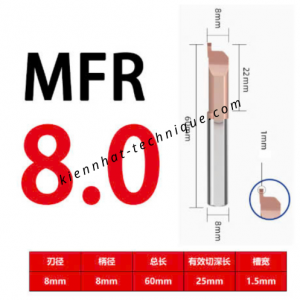 Mũi chích rãnh mặt đầu MFR8*B1.5*25L*60*8