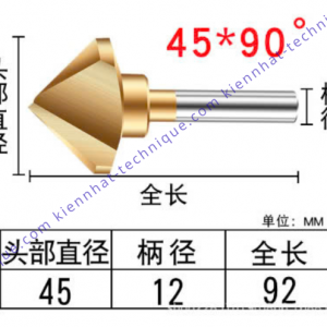 Mũi lã lổ D45*90° (3 lưỡi cắt)