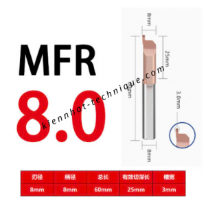 Mũi chích rãnh mặt đầu MFR8*B3*25L*60*8