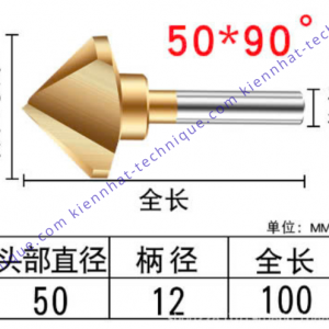 Mũi lã lổ D50*90° (3 lưỡi cắt)