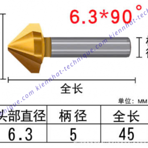 Mũi lã lổ D6*90° (1 lưỡi cắt)