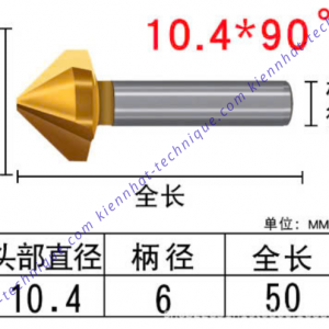 Mũi lã lổ D10*90° (1 lưỡi cắt)