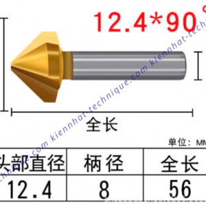 Mũi lã lổ D12*90° (1 lưỡi cắt)