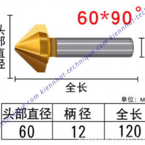 Mũi lã lổ D60*90° (1 lưỡi cắt)