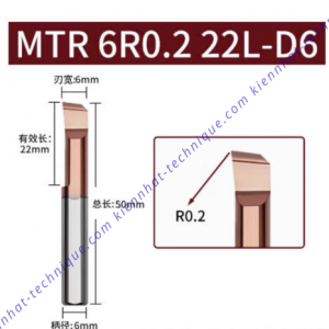 Móc lổ hợp kim MTR6*R0.2*22L*50*6