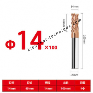 Dao phay phá thô D14*45*100*14-4F