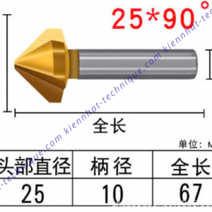 Mũi lã lổ D25*90° (1 lưỡi cắt)