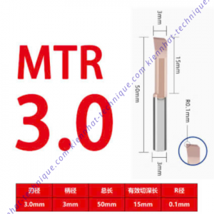 Móc lổ hợp kim MTR3*R0.1*15L*50*3