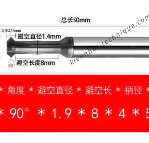Mũi Chamfer (Vát mép) ngược, D4*90°*D4*50L*4F