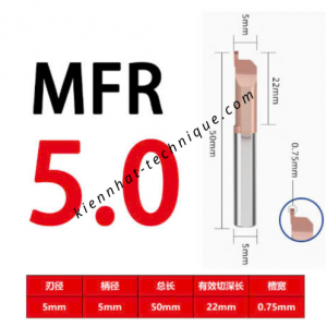 Mũi chích rãnh mặt đầu MFR5*B0.75*22L*50*5