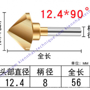 Mũi lã lổ D12*90° (3 lưỡi cắt)