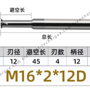 Dao phay ren hợp kim 2*45*75*12 P2 (1 răng )