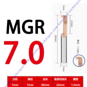 Móc rãnh lổ hợp kim MGR7*1*22L*60*7