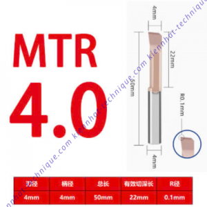Móc lổ hợp kim MTR4*R0.1*22L*50*4