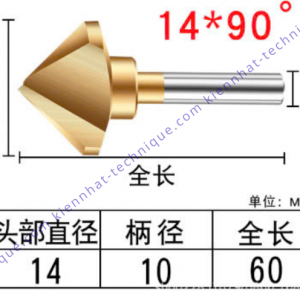 Mũi lã lổ D14*90° (3 lưỡi cắt)