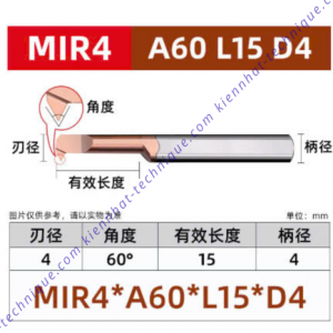 Dao tiện ren lổ hợp kim MIR4*15L*A60*50*4